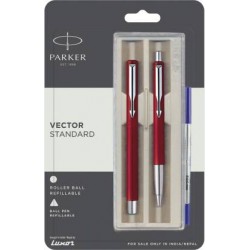 Parker Vector Standard CT (RB+BP) Pen (Red)
