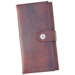 Kavya Creation Super Quality Passport Cum Cheque Book Folder  (Brown)