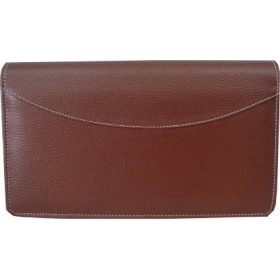 Kavya Creation Leather Goods Faux Leather Cheque Book Holder  ( Brown)