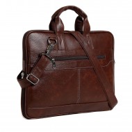 Brown chocolate PU Leather Stylish, Graceful and Elegant Laptop Bag for Men Waterproof Messenger Bag