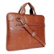 TAN PU Leather Stylish, Graceful and Elegant Laptop Bag for Men Waterproof Messenger Bag